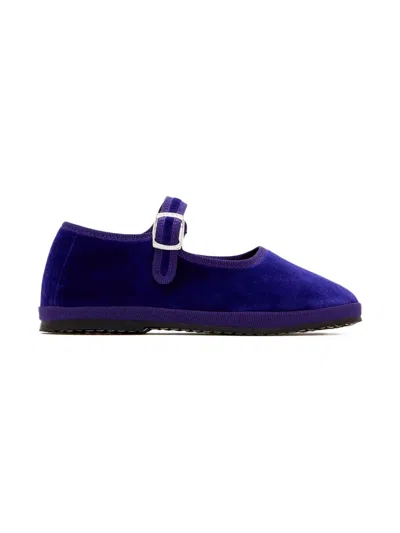 Capulette Kids' Buckle Strap Ballerinas In Purple