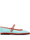 Capulette Buckle-strap Ballet Flats In Blue