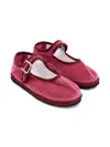 Capulette Buckle-strap Ballet Flats In Red