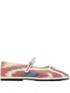 Capulette Buckled Ballet Flats In Red