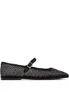 Capulette Crystal-embellished Mesh Ballet Flats In Black