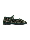 Capulette Midnight Garden Embroidered Ballerinas In Multi