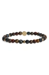 Caputo & Co Beaded Stretch Bracelet In Brown