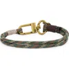 Caputo & Co Camo Paracord Bracelet In Green