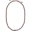 Caputo & Co . Evil Eye Beaded Necklace In Brown