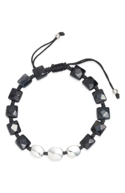 Caputo & Co . Faceted Square Bracelet In Black