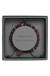 Caputo & Co Guardian Semiprecious Stone Bracelet In Brown