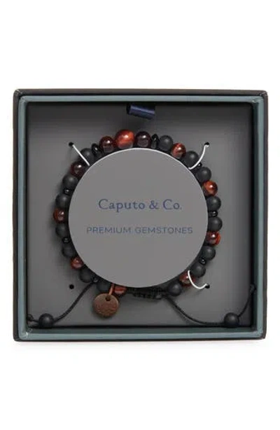 Caputo & Co Guardian Semiprecious Stone Bracelet In Brown
