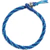 Caputo & Co Hand-knotted Stripe Macramé Bracelet In Blue