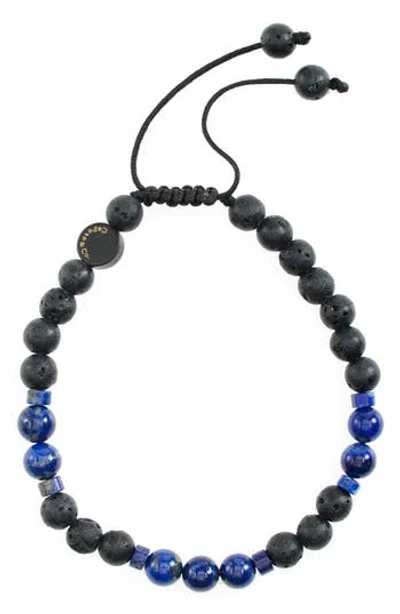Caputo & Co Lava Stone Bracelet In Black