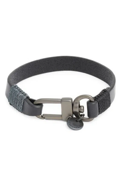 Caputo & Co . Leather Bracelet In Black