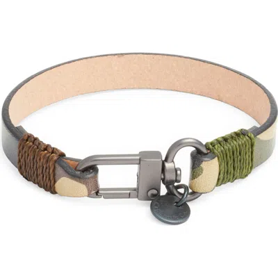Caputo & Co . Leather Bracelet In Neutral