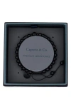 Caputo & Co Nazar Semiprecious Stone Bracelet In Black