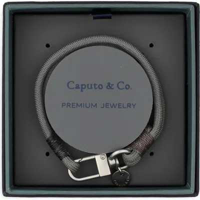 Caputo & Co . Nylon Cord Bracelet In Grey