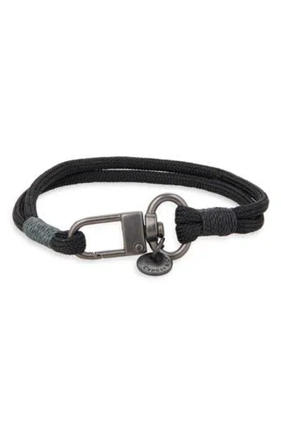 Caputo & Co Nylon Paracord Bracelet In Black