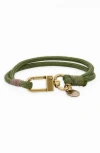Caputo & Co Nylon Paracord Bracelet In Green