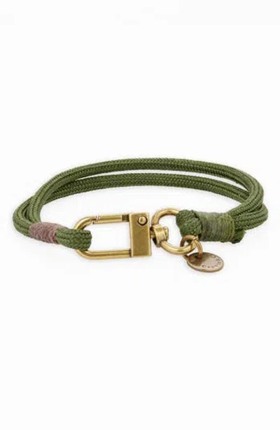 Caputo & Co Nylon Paracord Bracelet In Green