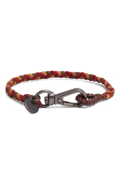 Caputo & Co . Swivel Clasp Braided Bracelet In Red