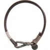 Caputo & Co Swivel Clasp Craftman Leather Bracelet In Brown