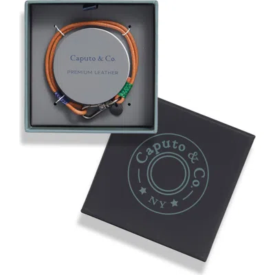 Caputo & Co Swivel Clasp Craftman Leather Bracelet In Multi