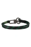 Caputo & Co Tracer Stripe Paracord Bracelet In Green