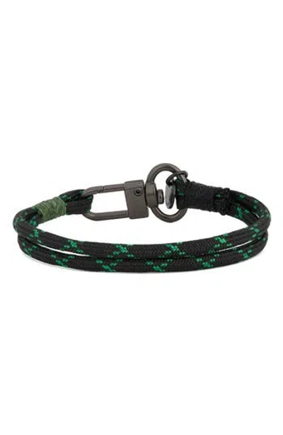 Caputo & Co Tracer Stripe Paracord Bracelet In Green