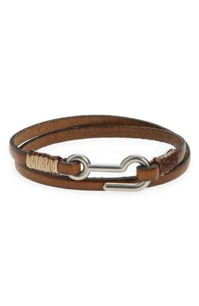 Caputo & Co Utility Hook Leather Bracelet