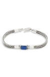 CAPUTO & CO ARTISAN LAPIS LAZULI CABOCHON STERLING SILVER BRACELET