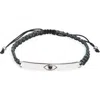 Caputo & Co Evil Eye Macramé Bracelet In Black Onyx