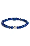 Caputo & Co Lapis Lazuli Beaded Stretch Bracelet In Lapis Lazuli