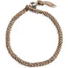 Caputo & Co Macramé Knotted Bracelet In Grey