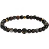 Caputo & Co Mala Beaded Stretch Bracelet In Black Labradorite