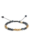 Caputo & Co Semiprecious Stone Beaded Slider Bracelet In Blue