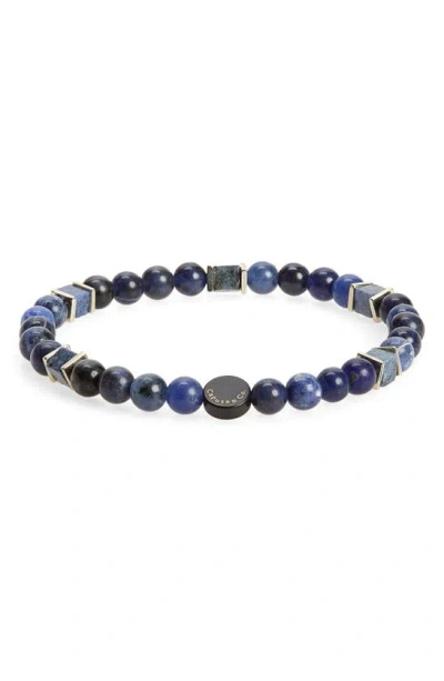 Caputo & Co Square Beaded Stretch Bracelet In Sodalite