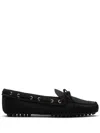 Car Shoe Suede Driving Loafers In Black