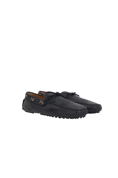 Car Shoe Grainy Leather Driving Loafers