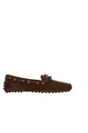 Car Shoe Brown Suede Loafer In Brown