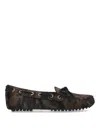 Car Shoe Pony Hair Loafers - Green Camo