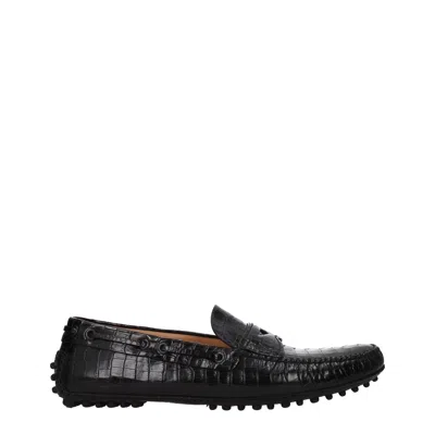 Car Shoe Mocassini Men Skin Black