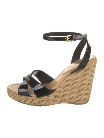 Pre-owned Car Shoe Patent Leather Espadrilles