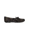 Car Shoe Pony Hair Loafers - Green Camo