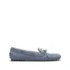 Car Shoe Blue Suede Loafer In Blue