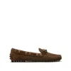 Car Shoe Brown Suede Loafer In Brown