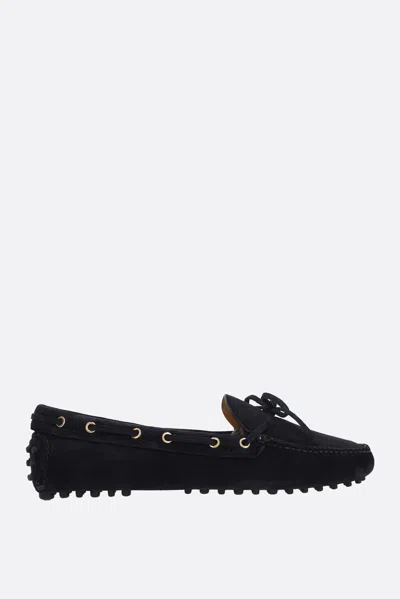 Car Shoe Suede Driving Loafers In Blue