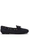 Car Shoe Suede Driving Loafers In Blue