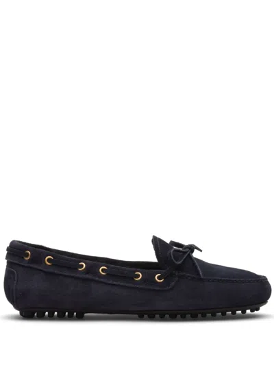 Car Shoe Suede Driving Shoes In Blue