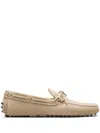 Car Shoe Fur-lined Suede Driving Shoes In Neutrals