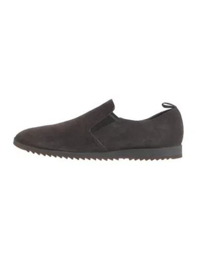 Pre-owned Car Shoe Suede Sneakers In Grey