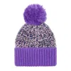 Cara & The Sky Men's Pink / Purple Lolly Twist Beanie Bobble Hat - Purple In Pink/purple