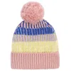 Cara & The Sky Women's Blue / Pink Phoebe Stripe Beanie Hat - Pink In Multi